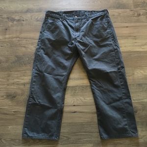 LEVI'S 505 Regular Fit Charcoal Gray Jeans 40 x 30